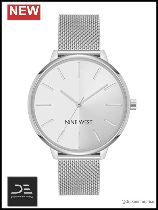 40mm Stainless Steel Mesh Bracelet Analog Watch